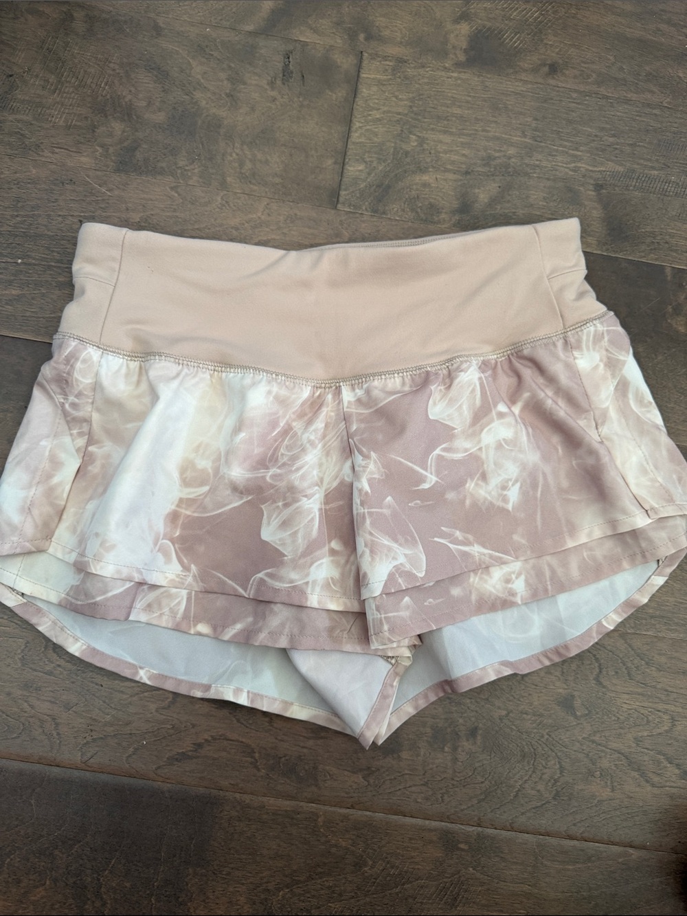 CALIA by Carrie Underwood Blush Pink/Tan Printed Active Skort Shorts